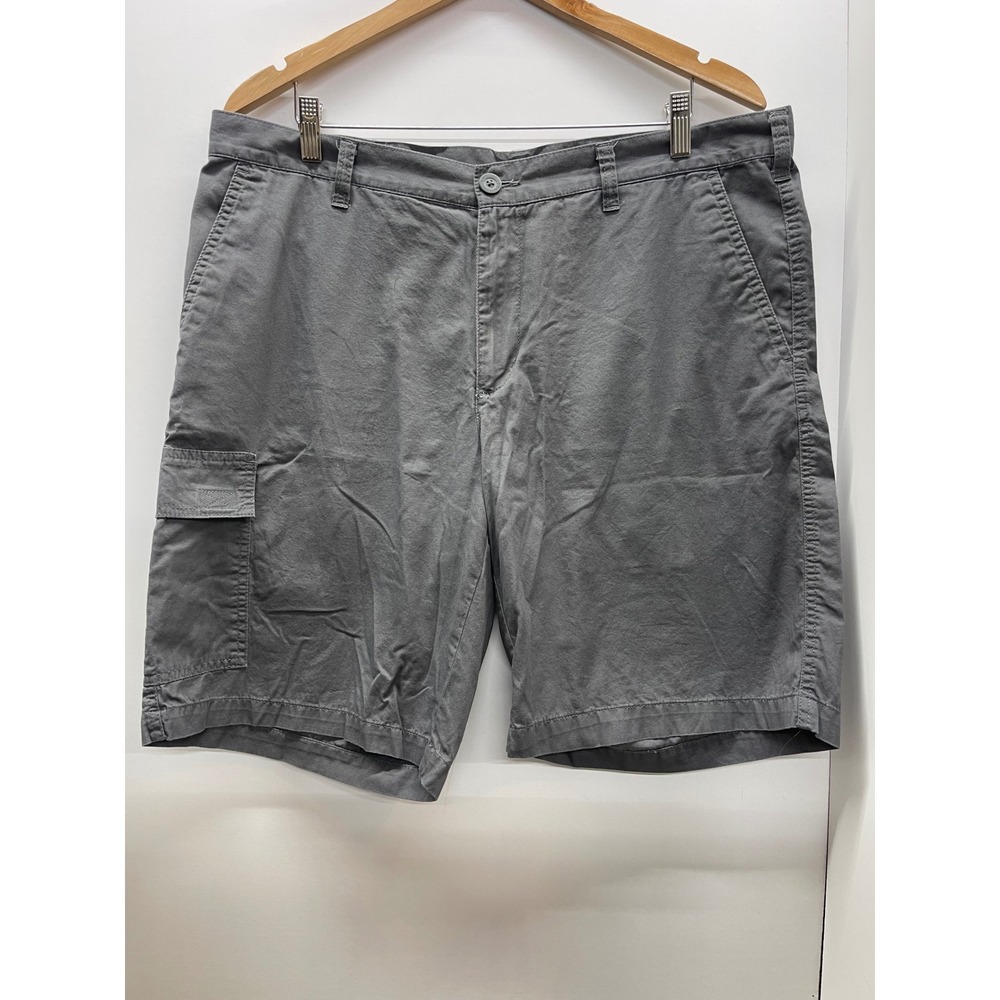 Columbia Mens Gray Cargo Shorts Size 38W 10L Outdoor Hiking Casual 0694011
